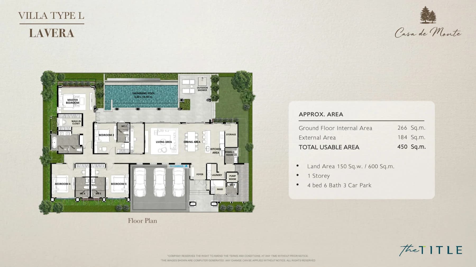 Casa de Monte — Type L · Lavera floor plan