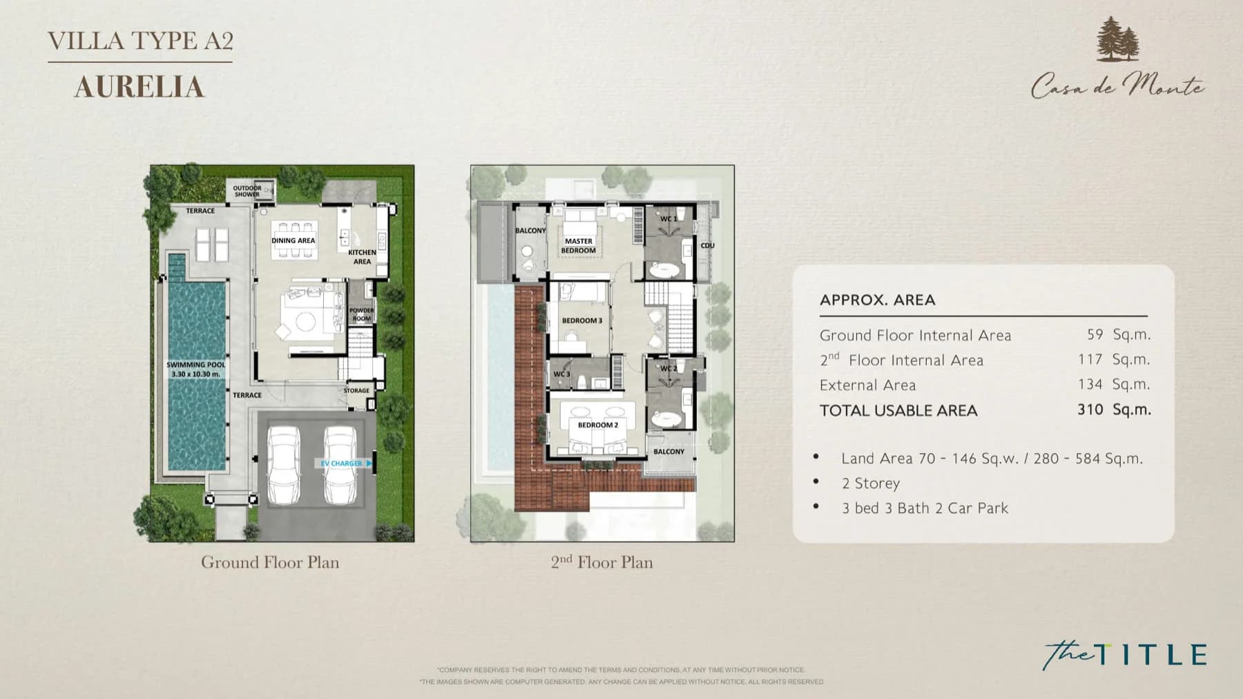 Casa de Monte — Type A2 · Aurelia floor plan